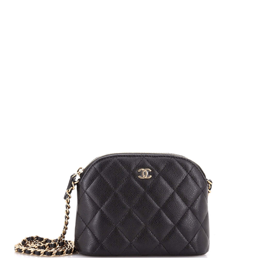 Chanel Cc Dome Zip Clutch With Chain #239857C42B